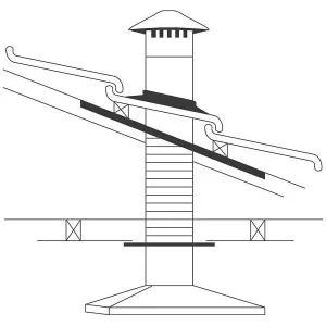 Abey 125mm Vertical Tiled Roof Ducting Kit RHVT5 by Abey, a Rangehoods for sale on Style Sourcebook