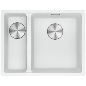 Franke Maris 340/150mm 1 and 1/2 Bowl Left Undermount Sink Polar White MRG160SBLPW-B by Franke, a Kitchen Sinks for sale on Style Sourcebook