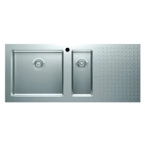 Barazza Select 1200x500 1 & 1/3 Left Hand Bowl Sink with Drainer 1ISX120L by Barazza, a Kitchen Sinks for sale on Style Sourcebook