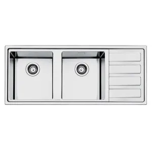 Smeg Double Bowl Topmount Sink with Right Hand Drainer LD116LHD LD116RHD by Smeg, a Kitchen Sinks for sale on Style Sourcebook