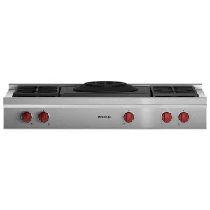 WOLF 122cm LPG Sealed Burner Rangetop with Wok Burner ICBSRT484WLPG by Wolf, a Cooktops for sale on Style Sourcebook