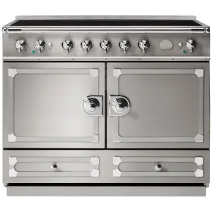 La Cornue Cornufe 110cm Induction Freestanding Oven Brushed Stainless Steel with Polished Chrome CFE110EISS-C by La Cornue, a Cooktops for sale on Style Sourcebook