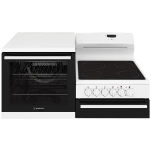 Westinghouse 110cm Elevated Electric Stove Left Hand Oven WDE143WCB-L by Westinghouse, a Cooktops for sale on Style Sourcebook