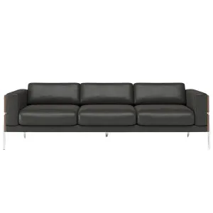 Case Furniture Forum 3 Seater Sofa - Walnut and Black Leather 102003 by Case Furniture, a Sofas for sale on Style Sourcebook