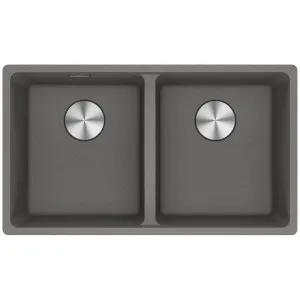 Franke Maris 350mm Double Bowl Undermount Sink Stone Grey MRG120-35SG-B by Franke, a Kitchen Sinks for sale on Style Sourcebook