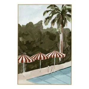 Resort Umbrellas 2 Box Framed Canvas in 62 x 92cm by OZ Design, a Painted Canvases for sale on Style Sourcebook