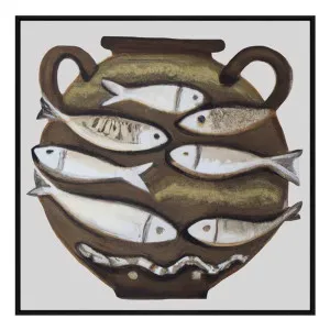Rustica Fishpot Box Framed Canvas in 142 x 142cm by OZ Design, a Painted Canvases for sale on Style Sourcebook