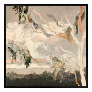 Evening Gum Leaves Box Framed Canvas in 63 x 63cm by OZ Design, a Painted Canvases for sale on Style Sourcebook