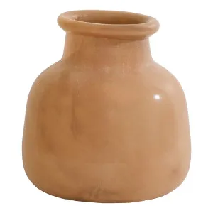 Bryon Vase Round 21x23cm in Toffee by OZ Design, a Vases & Jars for sale on Style Sourcebook