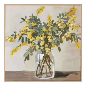 Wattle Box Framed Canvas in 60 x 60cm by OZ Design, a Painted Canvases for sale on Style Sourcebook
