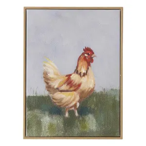 Hen Box Framed Canvas in 30 x 40cm by OZ Design, a Painted Canvases for sale on Style Sourcebook