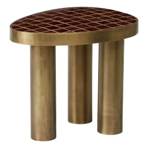Pietro Side Table in Gold / Red by OZ Design, a Side Table for sale on Style Sourcebook