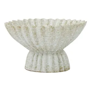 Gaia Footed Bowl 26x14.5cm in Natural by OZ Design, a Decorative Plates & Bowls for sale on Style Sourcebook