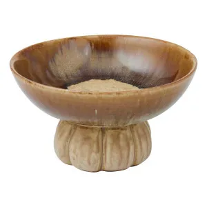 Mia Footed Bowl 21.4x11.5cm in Toffee by OZ Design, a Decorative Plates & Bowls for sale on Style Sourcebook