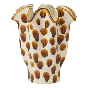 Brun Vase 22.5x27cm in Ivory / Brown by OZ Design, a Vases & Jars for sale on Style Sourcebook