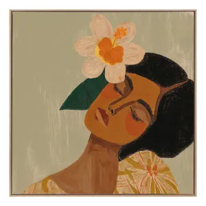 Flower Child Box Framed Canvas in 93 x 93cm by OZ Design, a Painted Canvases for sale on Style Sourcebook