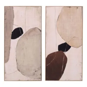 Balanced Curves Box Framed Canvas Set of 2 by OZ Design, a Painted Canvases for sale on Style Sourcebook
