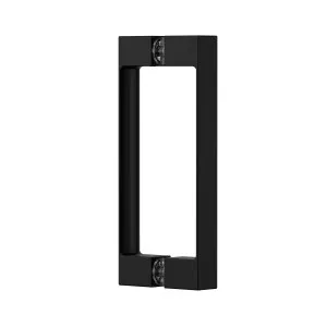Square Double Pull Shower Handle Matte Black by Estelle, a Door Knobs & Handles for sale on Style Sourcebook