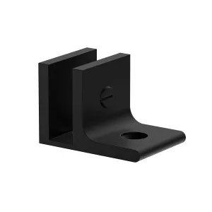 Boston Wall to 6 mm Glass 90 Degree Clamp with Leg Matte Black by Estelle, a Bathroom Fixtures for sale on Style Sourcebook