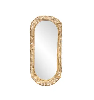 Maddie Hamptons Oval Weave Wall Mirror 50cm x 100cm by Luxe Mirrors, a Mirrors for sale on Style Sourcebook