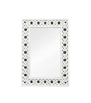 White Braid Rectangle Wall Mirror 60cm x 85cm by Luxe Mirrors, a Mirrors for sale on Style Sourcebook