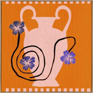 Out of Vase Blooms IX Orange Canvas Art Print by Urban Road, a Prints for sale on Style Sourcebook