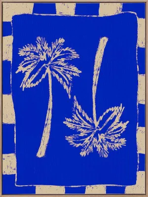 Palm Paradise Blue Canvas Art Print by Urban Road, a Prints for sale on Style Sourcebook