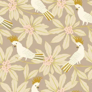 Sulphur Crested Cockatoo Sand Wallpaper by Urban Road, a Wallpaper for sale on Style Sourcebook