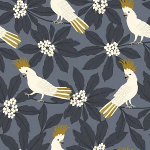 Sulphur Crested Cockatoo Smoke Wallpaper by Urban Road, a Wallpaper for sale on Style Sourcebook