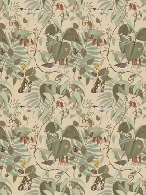 Tales of the Bushland Buddies Apricot Beige Neutral Wallpaper by Urban Road, a Wallpaper for sale on Style Sourcebook