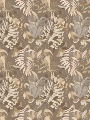 Tales of the Bushland Buddies Light Toffee Brown Wallpaper by Urban Road, a Wallpaper for sale on Style Sourcebook