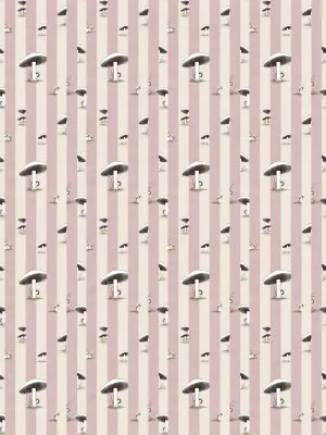Toadstool Peakaboo Light Warm Meringue Pink Wallpaper by Urban Road, a Wallpaper for sale on Style Sourcebook