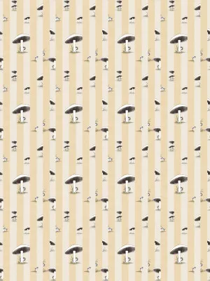 Toadstool Peakaboo Light Warm Poppy Yellow Wallpaper by Urban Road, a Wallpaper for sale on Style Sourcebook