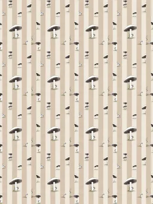 Toadstool Peakaboo Light Cool Beige Brown Wallpaper by Urban Road, a Wallpaper for sale on Style Sourcebook
