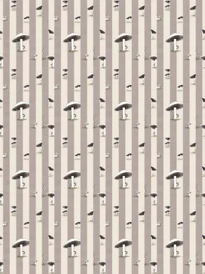Toadstool Peakaboo Light Cool Light Grey Wallpaper by Urban Road, a Wallpaper for sale on Style Sourcebook