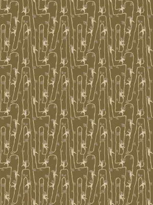 Giggly Bush Babies Pumpkin Yellow Wallpaper by Urban Road, a Wallpaper for sale on Style Sourcebook