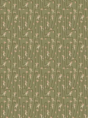 Giggly Bush Babies Sage Green Wallpaper by Urban Road, a Wallpaper for sale on Style Sourcebook