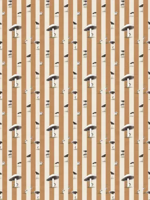 Toadstool Peakaboo Dark Warm Dark Orange Wallpaper by Urban Road, a Wallpaper for sale on Style Sourcebook