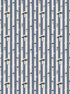 Toadstool Peakaboo Dark Cool Winter Blue Wallpaper by Urban Road, a Wallpaper for sale on Style Sourcebook