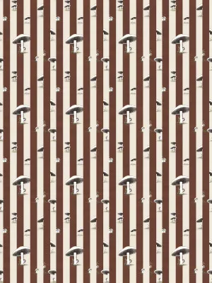Toadstool Peakaboo Dark Cool Brick Brown Wallpaper by Urban Road, a Wallpaper for sale on Style Sourcebook
