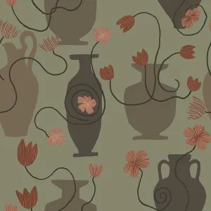 Ceremonia Sage Green Wallpaper by Urban Road, a Wallpaper for sale on Style Sourcebook
