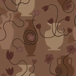 Ceremonia Dark Brown Wallpaper by Urban Road, a Wallpaper for sale on Style Sourcebook