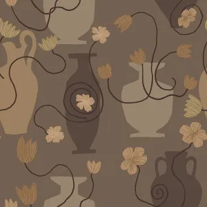 Ceremonia Dusty Brown Wallpaper by Urban Road, a Wallpaper for sale on Style Sourcebook