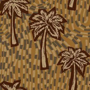 Palm Flow Ochre Wallpaper by Urban Road, a Wallpaper for sale on Style Sourcebook