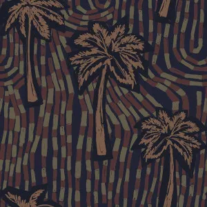 Palm Flow Navy Blue Wallpaper by Urban Road, a Wallpaper for sale on Style Sourcebook