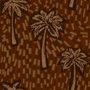 Palm Flow Cocoa Brown Wallpaper by Urban Road, a Wallpaper for sale on Style Sourcebook