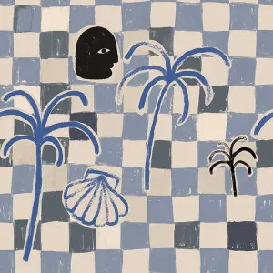 Checker Bay Dusty Blue Wallpaper by Urban Road, a Wallpaper for sale on Style Sourcebook