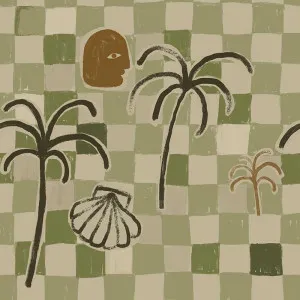 Checker Bay Dark Brown Wallpaper by Urban Road, a Wallpaper for sale on Style Sourcebook
