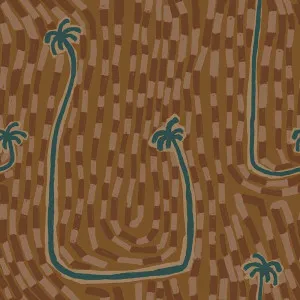 Palm Drift Ochre Wallpaper by Urban Road, a Wallpaper for sale on Style Sourcebook