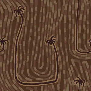 Palm Drift Dark Brown Wallpaper by Urban Road, a Wallpaper for sale on Style Sourcebook